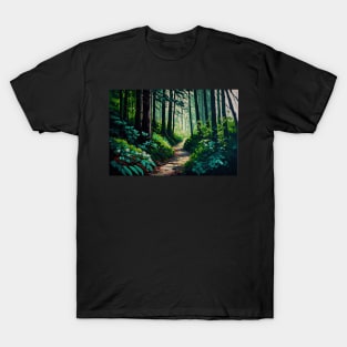 Vibrant Summer Green Forest T-Shirt